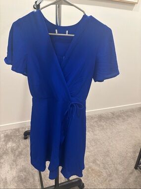 Women's Royal Blue Wrap Dress